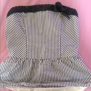 Peplum Striped Hollister Top Size S
